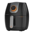 Fritadeira Elétrica Digital sem Óleo 3L Cadence Cook Fryer Preta 1250W 220V FRT526